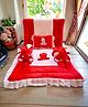 SAFE N CUTE Baby Sleeping 5 Items Bedding Set with Two elephants -Red peach