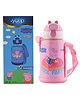YOUP Stainless Steel Pink Color Peppa Pig Kids Insulated Double Wall Sipper Bottle Zippy  - 550 ml