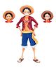 Monkey D Luffy One Piece Large Action Figure Three Different Faces Limited Edition for Car Dashboard, Decoration, Cake, Office Desk & Study Table Height 27 CM