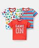 Babyhug 100% Cotton Knit Half Sleeves T-Shirts Football Print Pack of 3 - Multicolor