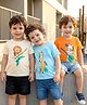 Babyoye 100% Cotton Half Sleeves Wild Animals Printed T-Shirts Pack of 3 - Multicolour