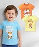 Babyoye 100% Cotton Half Sleeves Tiger Printed T-Shirts Pack of 3 - Multicolor