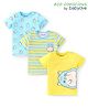 Babyoye 100% Cotton Half Sleeves Hedgehog Print T-Shirts Pack of 3 - Multicolour