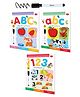 ABC Small Letters ABC Capital Letters & 123 Numbers Reusable Wipe and Clean Book Pack of 3  - English
