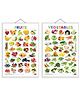 Fruits and Vegetables Early Learning Educational Charts - English