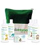 The Eco Mama 5-in-1 Baby Care Kit (Small) With Shampoo Soap Body Lotion Body Wash Hair Oil and a FREE Bag