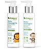 The Eco Mama Baby Massage Oil & No Tears Baby Shampoo Combo (200ml + 200ml), Strengthens Bones, Muscle Development