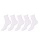 DOLLAR Pack Of 5 Solid School Socks - White