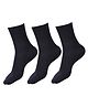 DOLLAR Pack Of 3 Solid School Socks - Black