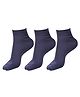 DOLLAR Pack Of 3 Solid School Socks - Navy Blue