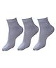 DOLLAR Pack Of 3 Solid School Socks -  Grey