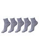 DOLLAR Pack Of 5 Solid School Socks - Grey