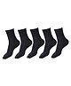 DOLLAR Pack Of 5 Solid School Socks - Black