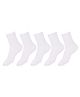 DOLLAR Pack Of 5 Solid School Socks - White