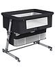 House of Quirk Portable Baby Crib, Bedside Bassinet 3 in 1 - Charcoal