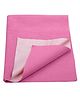 Trance Home Linen Fleece Waterproof Breathable Dry Sheet- Single, Pink