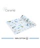 Carerio 100% Cotton Mulmul Swaddle Wrap Pack of 1 - Vehicle Printed - Blue & White