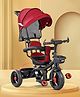 3 in 1 Tricycle Plug & Play with Tricycle with Canopy Plug N Play Kids Baby Tricycle with Parental Control Cushion seat and Safety Guard Rail - Maroon