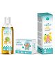 Mateo Baby Massage Oil (100ml), Baby Cleansing Bar (75g) & Baby Shampoo (200ml) Combo Pack
