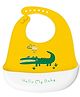 Silicone Bib With Croc Print - Yellow
