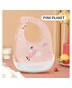 Silicone Bib With Space Theme - Pink