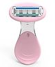 Adore Ultra Slim 4 stainless Steel Blade Razor | Body Razor for Women | Rotatable Head Women Razor with Storage Case for Women (Pink)