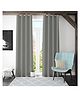 JARS Collections  Super Satin Solid Blackout Window Curtains With Metal Grommet Pack of 2  Grey