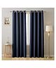 JARS Collections  Super Satin Solid Blackout Window Curtains With Metal Grommet Pack of 2  Navy Blue