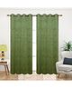 JARS Collections Velvet Semi Blackout Window Curtains With Metal Grommet Pack of 2- Green