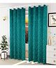 JARS Collections Velvet Semi Blackout Long Door Curtains With Metal Grommet Pack of 2- Aqua