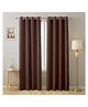 JARS Collections  Super Satin Solid Blackout Long Door Curtains With Metal Grommet Pack of 2  Brown