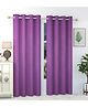 JARS Collections  Super Satin Solid Blackout Long Door Curtains With Metal Grommet Pack of 2  Purple