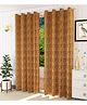 JARS Collections Velvet Semi Blackout Long Door Curtains With Metal Grommet Pack of 2- Beige