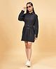 Coolsters by Pantaloons Full Sleeves Solid Shirt Dress - Black