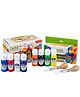 Dabble Non-Toxic Finger Paint & Brush Set | Safe Washable Paints for Kids 1.5+ | Easy Grip Jumbo Brushes | Art & Craft Gift Pack