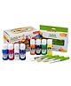 dabble Starter Painting Fun Pack Plus Chubby Brush | 8 Non-Toxic Paints & 4 Brushes | Washable, Toddler-Safe Art Kit for Kids 2.5+ | Educational Gift