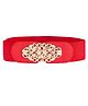 Childway Abstract Designed Embellished Stretchable Belt - Red