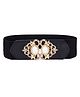 Childway Abstract Design Embellished Stretchable Belt - Black