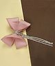 Kamule Bow Applique Stone Embellished Hair Clip - Dusky Pink