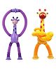 Sanjary Telescopic Suction Cup Giraffe Toy, Unique Cute Animal Design Stretchy With Lights Toys for kids Pack of 2  (Color May Vary)