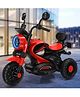 Baby Super Harley Kids Three Wheel Battery Operated Ride on Bike with Music & Lights - Red| Pre-loaded Music with USB & AUX| Easy to Assemble| Comfortable Seat| Easy to Operate