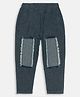 Tales & Stories Distressed Patch Detailed Joggers  - Dark Blue