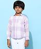 Tales & Stories 100% Cotton Full Sleeves Buffalo Checked Shirt - Purple