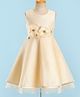 Mark & Mia Full Length Sleeveless Frock Floral Applique- Cream