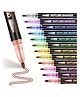 YAMAMA Glossy Double Line Markers Vibrant Glitter Pens For Creative And Sparkly Doodling Drawing And Crafting Perfect Gift For Art Enthusiasts  (Pack of 12 pcs - Multicolor)
