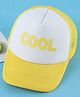 Pine Kids Baseball Cap Text Print - Yellow