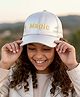 Pine Kids Baseball Cap Text Embroidery - Silver