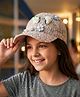 Pine Kids Baseball Cap with Floral Appilique - Beige