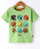 Fido Single Jersey Half Sleeves T-Shirt with Helmet Print - Green