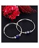 Silver Chest 925 Pure Silver Bangles for Baby Girl and Boy Silver Bracelet Pair for Child - Pack of 2 Evil Eye Design